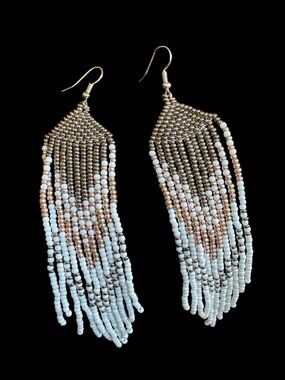 Beautiful Beaded Boho Pierced Earringa